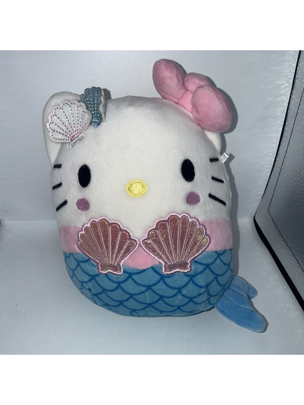Hello Kitty 8" Mermaid Squishmallow Plush Sanrio Cute Seashell Soft Pink Bow